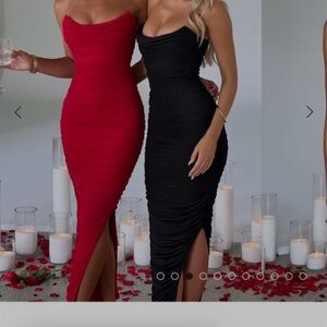 Elegant Red Dress Babyboo